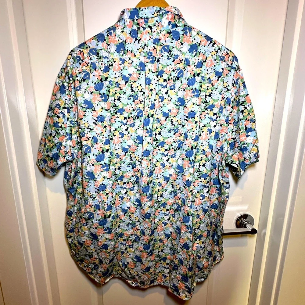 JCREW - Men’s Floral Short Sleeve Button Down, Size 2XL